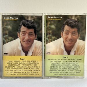 Set of 2 Dean Martin Golden Memories Cassette Tapes